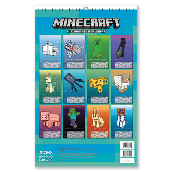 2018 Minecraft Poster Calendar
