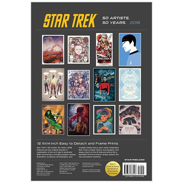 2018 Star Trek Posters Wall Calendar