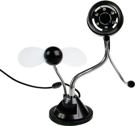 Webcam with Fan and LED Light