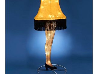A Christmas Story Leg Lamp 28-Inch Light-Up Tinsel Display