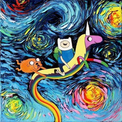 Adventure Time Starry Night Print