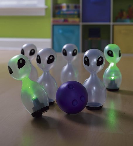 Alien Glow Light-Up Bowling Set