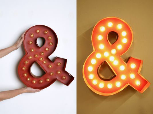 Ampersand Marquee Light
