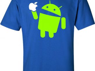 Android Comic Strip Google Eating Droid Eats Apple Scene LONG SLEEVE T-Shirt 