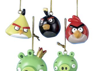 Angry Birds 5-Pack Mini Christmas Ornament Set
