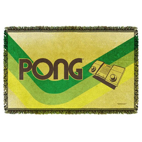 Atari Pong Lines Woven Tapestry Throw Blanket