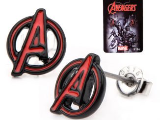 Avengers A Logo Red Stud Earrings