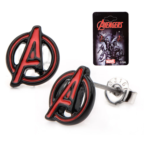 Avengers A Logo Red Stud Earrings