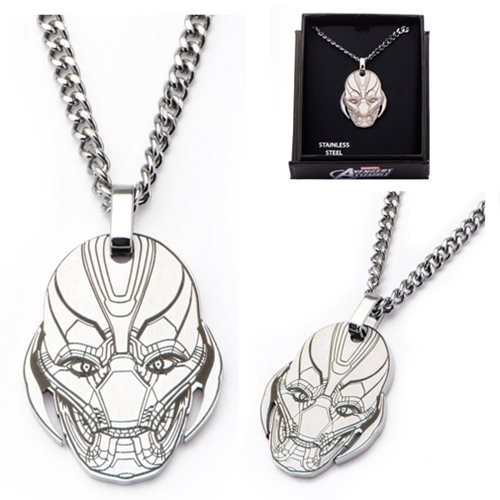 Avengers Age of Ultron Ultron Face Laser Etched Necklace