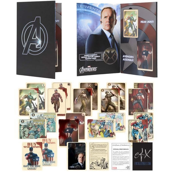 Avengers Agent Coulson's Vintage Captain America Trading Card Set
