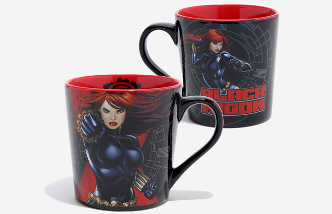 Mug with Color Inside Black Widow Marvel Inspired Natasha Romanoff