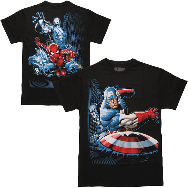 Avengers Group Break Two-Sided T-Shirt