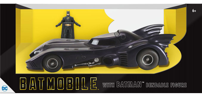 Batman 1989 Batmobile with Batman 3-Inch Bendable Figure