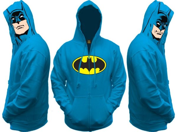del Mellem mikroskopisk Batman All View Men's Zip Hooded Sweatshirt