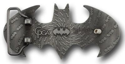 Batman Belt Buckle Brushed Silver Symbol - GeekAlerts