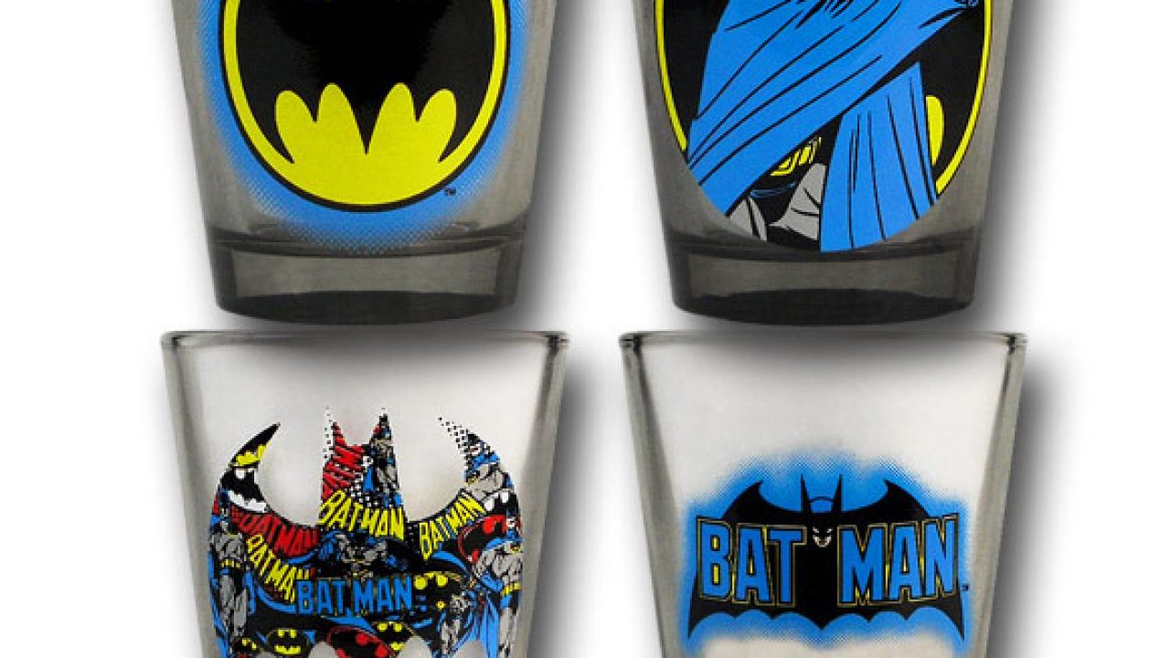 Batman Collage Shot Glass Set