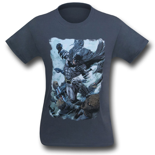Batman Punch on Grey T-Shirt