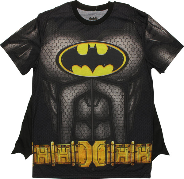 Batman Sublimated Costume with Cape T-Shirt