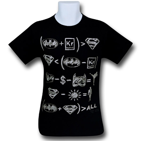 Batman Superman Hero Equations T-Shirt