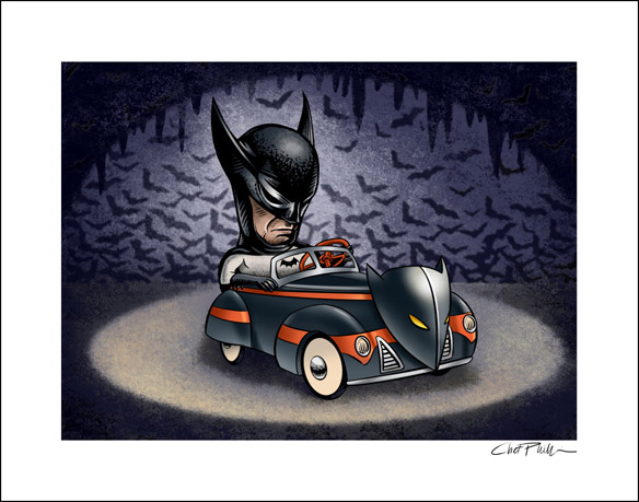 Batman The Detective Pedal Car Art Print