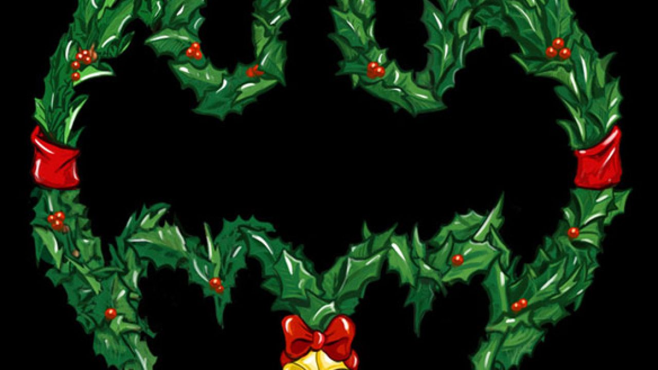Batman Christmas Wreaths Desktop Wallpaper - Batman Wallpaper