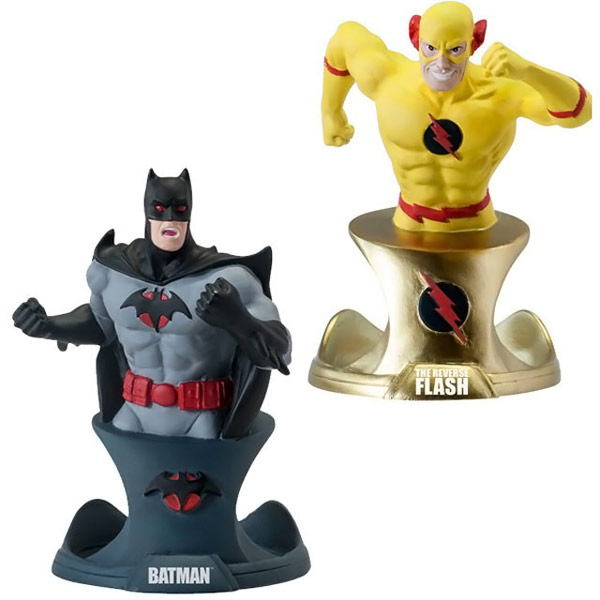 Batman and Reverse Flash Bust Resin Paperweights