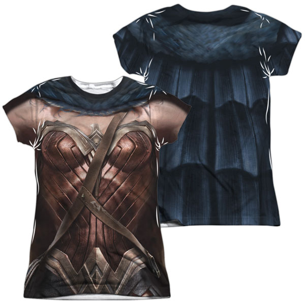 Authentic DC Comics Catwoman Costume Uniform Outfit Allover Front Back T-shirt