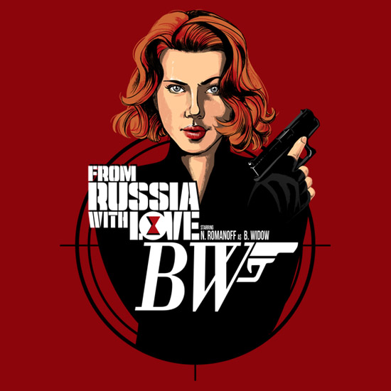Black Widow From Russia with Love Shirt