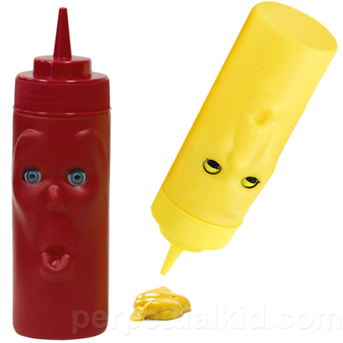 Blink Mustard & Ketchup Bottles