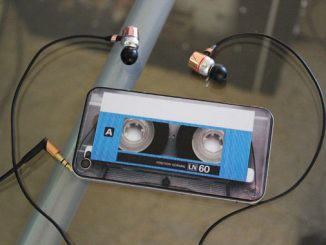 Blue Cassette Decal for iPhone 4