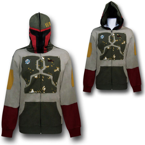 Boba Fett Costume Hoodie with Embroidery