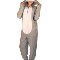 Bugs Bunny Hooded Footed Adult Pajamas