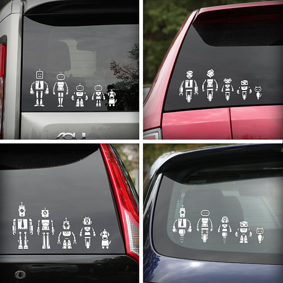 Build Your Robot Family Car Decals