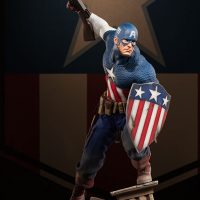Captain America Allied Charge on Hydra Figure