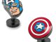 Captain America Comics Face and Shield Pair Cufflinks