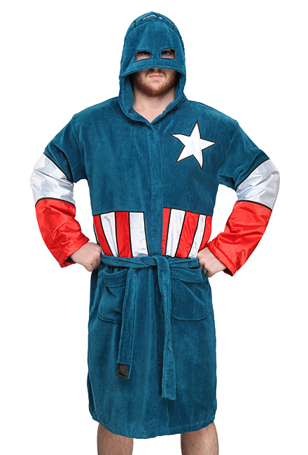 Captain America Fleece Bathrobe