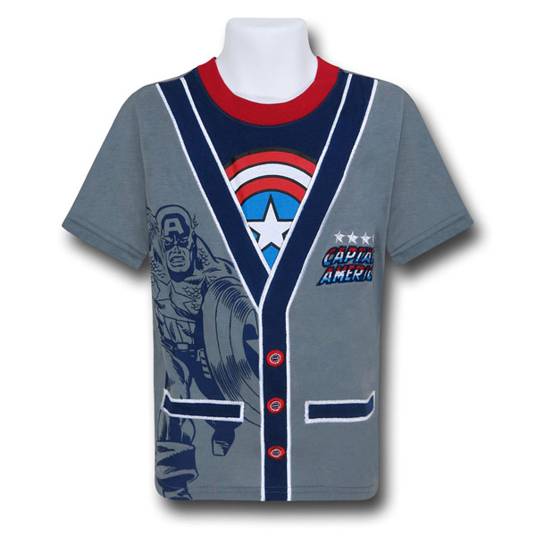 Captain America Kids Cardigan TShirt