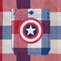 Captain America Plaid Button-Down Shirt