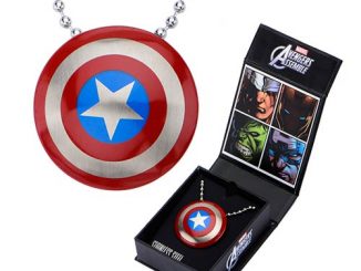 Captain America Shield Pendant with Chain Necklace