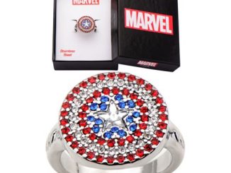 Captain America Shield Stainless Steel Bling Women's Ring