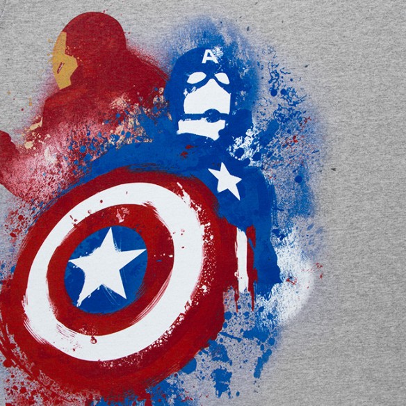 Captain America Splatter T-Shirt