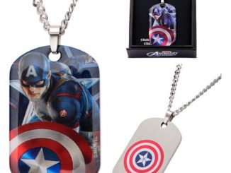 Captain America Stainless Steel Dog Tag Pendant Necklace