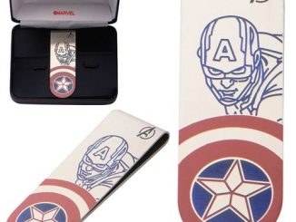 Captain America Stainless Steel Laser Etched Color Money Clip