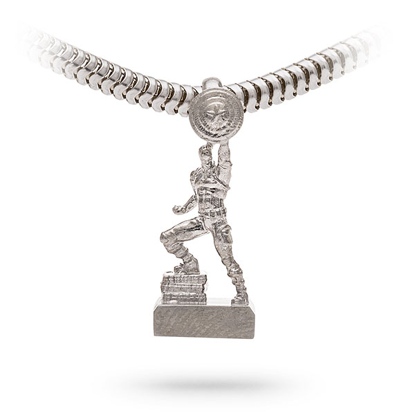 Captain America Statue Sterling Charm Bead