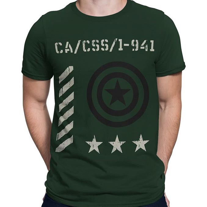 Captain America Vintage Military T-Shirt
