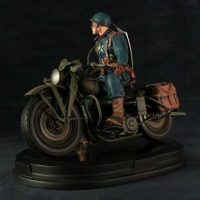 Captain America on Motorcycle Statue