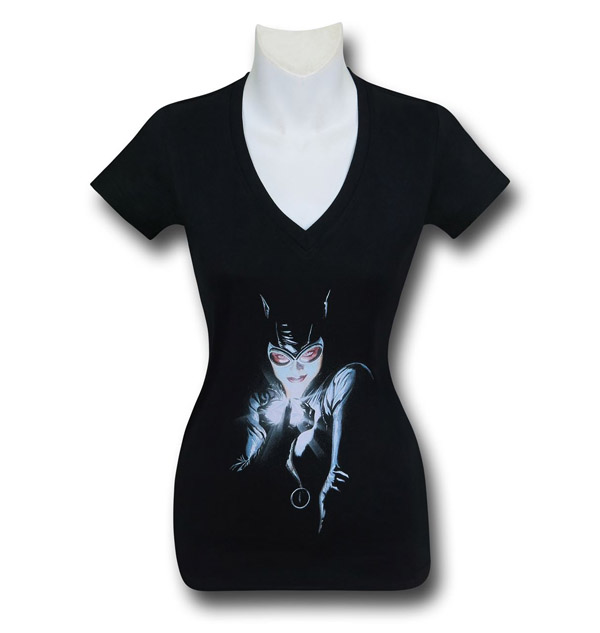 Catwoman Shadows Womens T-Shirt