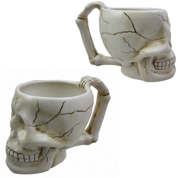 Ceramic Skull Coffee Mug