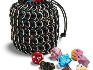 Chain Mail and Rubber Gaming Dice Bag