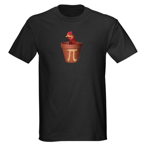 Chicken Pot Pi Black T-Shirt